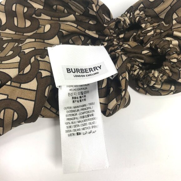 BURBERRY 8018660 Monogram TB Hair Accessories Hair Scarf Chignon Net Scrunchie - Picture 15 of 15